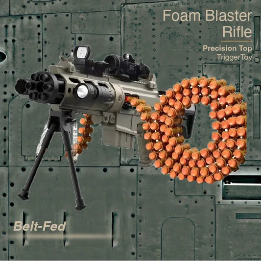 TriggerToy Belt-Fed Gatling Foam Blaster