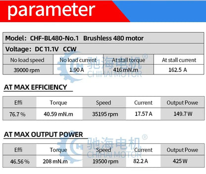 CH Long/Short High Speed AEG Brushless Motor 39000RPM 48000RPM