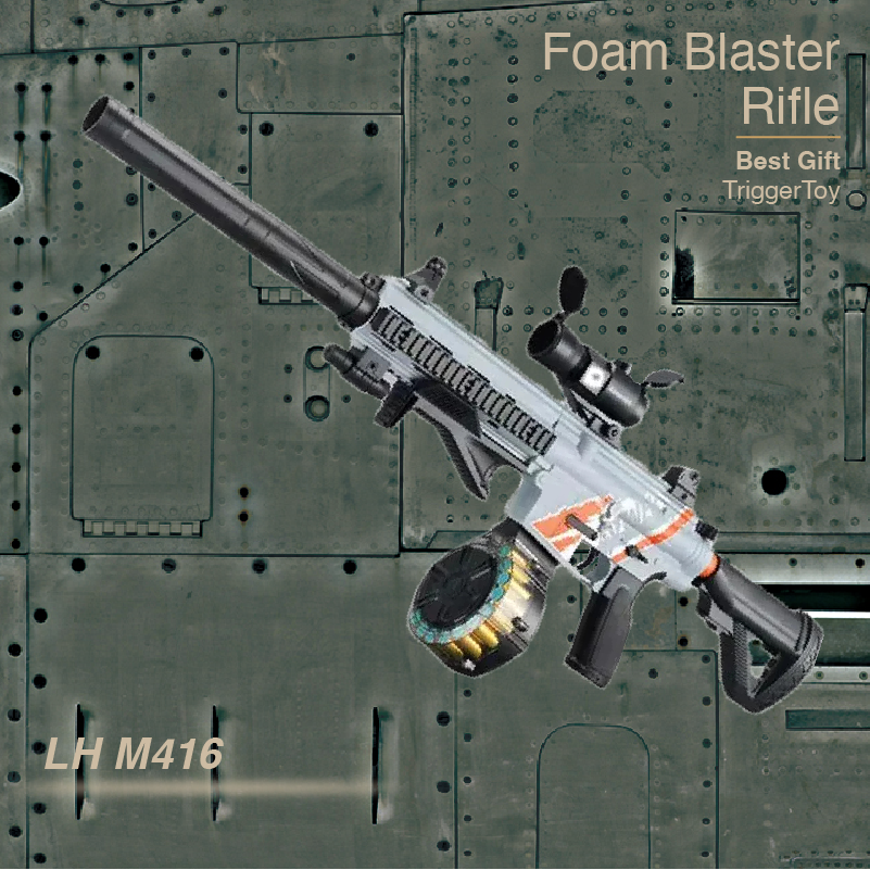 TriggerToy LH M416 QBZ95 Shell Ejecting Drum Foam Blaster